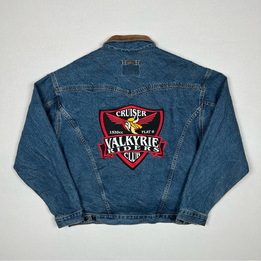 Vintage 1990s Valkyrie Riders Club Denim Jacket